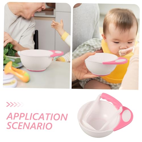 COOLHIYA 1 Espremedor De Frutas Bebê Tigela De Moagem Tigela De Moer Comida De Bebê Tigelas De Comid