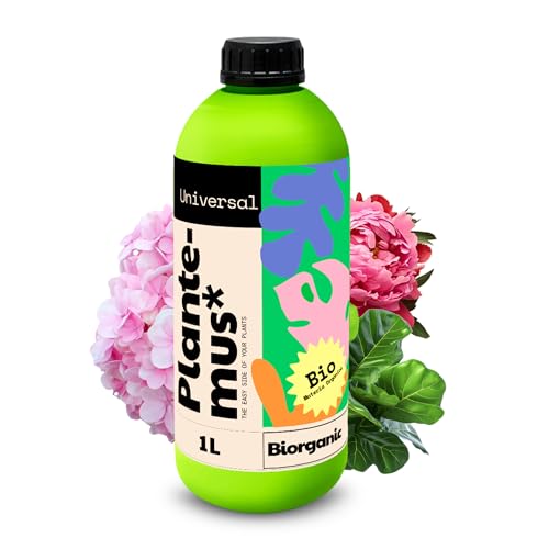 PLANTEMUS Abono Plantas Verdes Universal BIOrganic Líquido, Bonsai, Cactus, Suculentas para Interior y Exterior. Fertilizante Plantas Profesional (1 L)