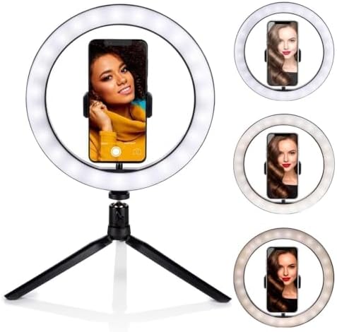 Grundig Anillo de luz en trípode – Anillo de luz para Selfie – 25...