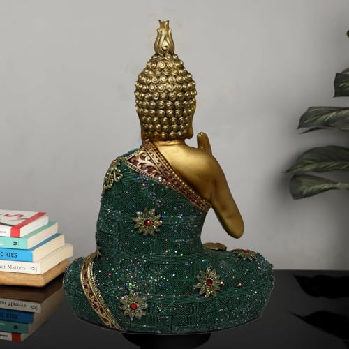 Estatua de Buda decorativa para meditación 9.7 pulgadas miniatura 7