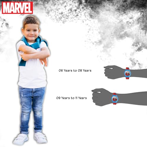 Image of Marvel Spider Man Kids Analog Wrist Watch for Boys | Soft Silicone Strap | Lightweight Comfortable Watch for Children | Adjustable Buckle Casual Daily Wear Watch for Kids