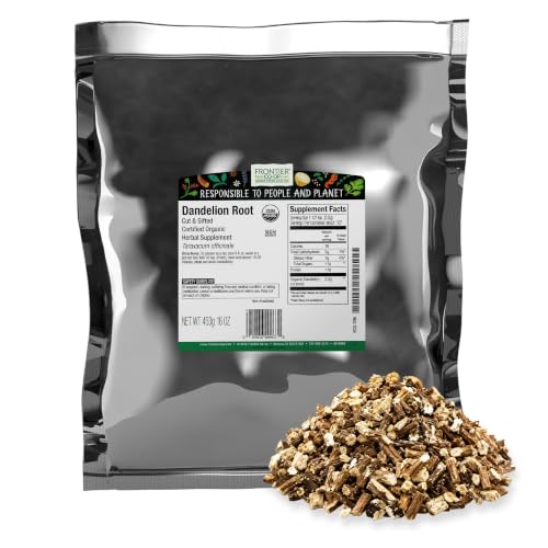 Frontier Co-Op Organic Dandelion Root, Cut and Sifted, 1 Pound