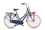 hollandfahrrad Single Speed Hoopfietsen 28 Zoll Hollandfahrrad Damen Altec Urban Single Speed Grau-Pink 50 cm Rahmengröße