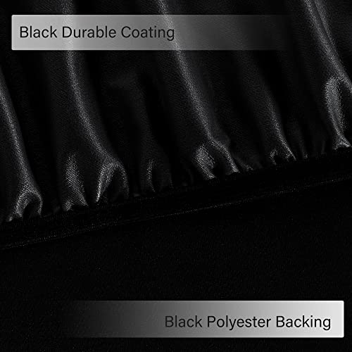 Obstal Fitted Round Table Cloth, Reversible Waterproof Stain Resistant Elastic Stretch Tablecloth, Wipe Clean Table Cover for Outdoor/Indoor Use, Fits Round Tables up to 40" - 44" Diameter, Black - Image 6