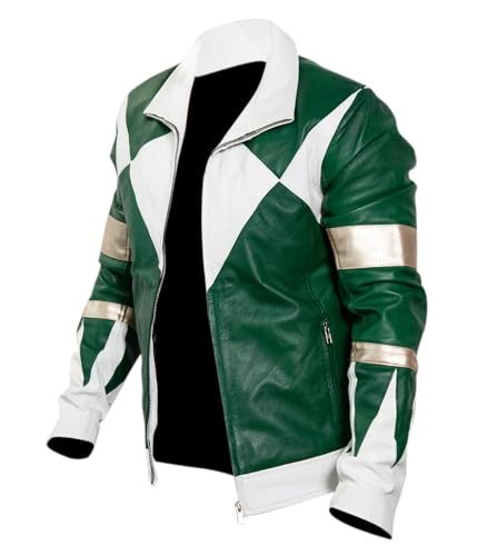 Flesh & Hide F&H Kid's Green Action Hero Genuine Leather Jacket3