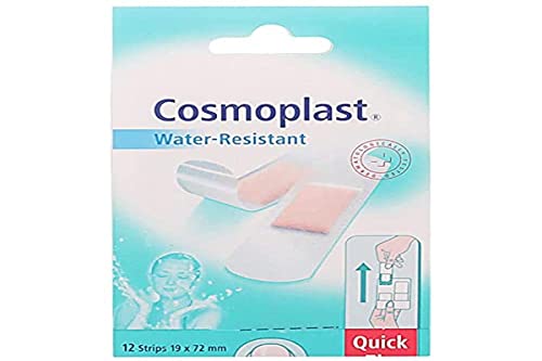 Cosmoplast Tiritas Quick Zip Water Resistant Band-Aids 12 bandes 19 x 22 mm et 8 bandes 25 x 22 mm