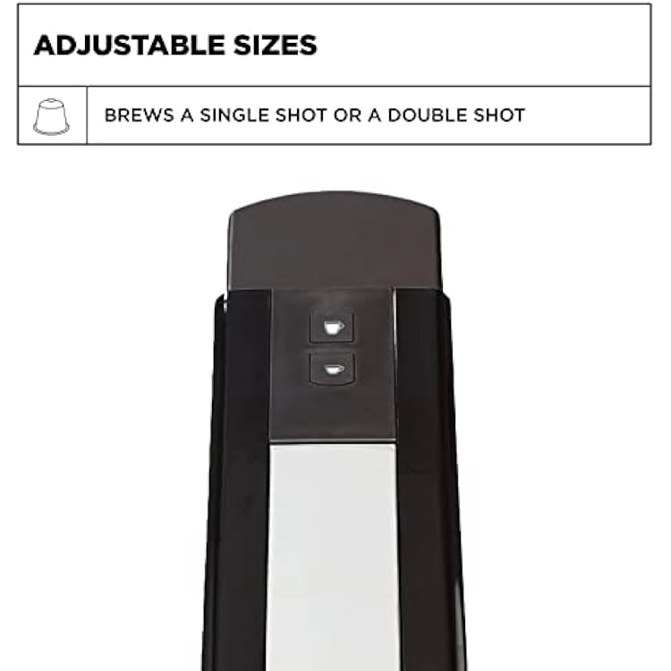 Crux Espresso Machine for Nespresso Pods - Programmable Coffee Brewer Capsule Compatible with Large Removable Water Tank and Drip Tray, Black and Copper