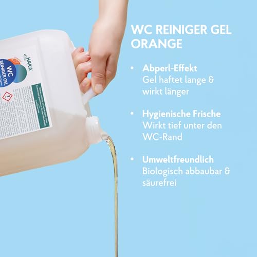 Haka WC Reiniger Gel Orange Nachfüller 3L gegen Kalk und Urinstein