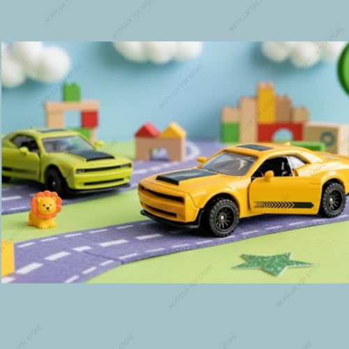 Image of 1:64 Dodge Challenger SRT Hellcat Mini Diecast Car - Collectible Muscle Car Model, Detailed Replica, Perfect for Display or Gift [Multicolor][Get Any 1 Rendom Color]