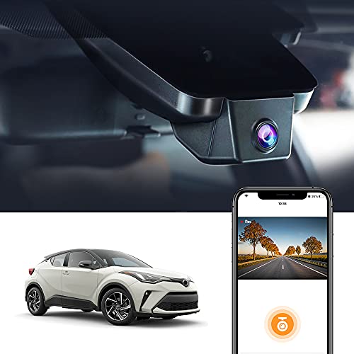 Fitcamx 4K Dash Cam Compatible with Toyota C-HR 2021 2022 2023 LE Limited XLE Nightshade (Model B), Integrated OEM Look, 2160P UHD Video WiFi, Loop Recording, G-Sensor, Easy to Set, 64GB Card