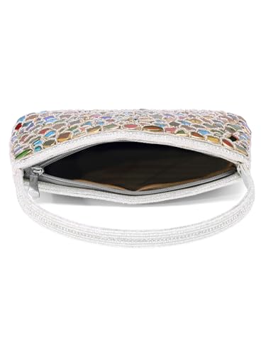 Image of Peora Malti Color Clutch Purses for Women Handmade Evening Handbags Bridal Clutch