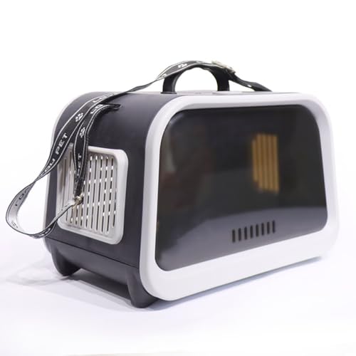Auybuig 猫キャリー バッグ 小型犬用 ペットキャリーバッグ 通気性メッシュ 大容量 旅行用 航空対応 手提げ・ショルダー兼用 車内ボックス 多機能ペットキャリー 外出用 病院・キャンプ対応 (K白色)