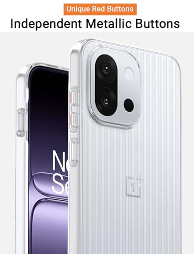 Image of Kapa Wave Frosted Grip Back Cover for OnePlus 13S | Ultra Slim [with Metal Buttons] Matte Finish Back Case (White)