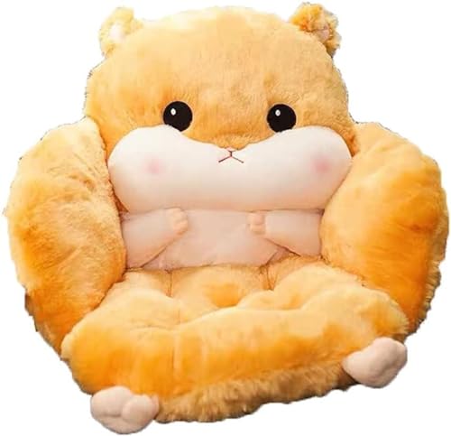 Wyazziv 座布団 座椅子 背もたれクッション ハムスター 椅子用クッション レストクッション 低反発座椅子 縫い包み 疲れにくい ふわうわ オフィス 添い寝枕 お誕生日 プレゼント オフィス 家を装飾する 在宅勤務 椅子用 子供部屋 面白い 子供用ギ