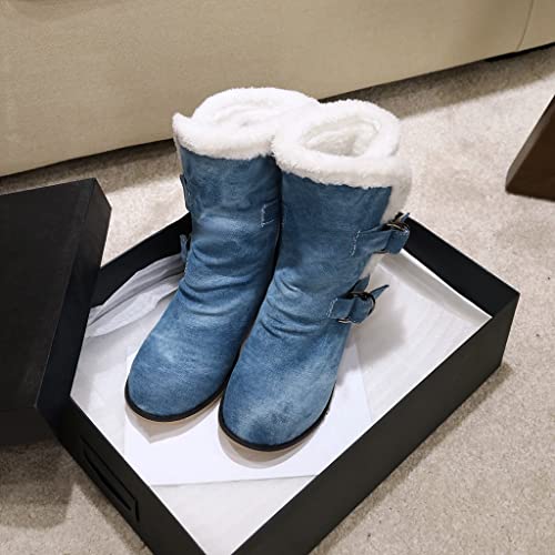 Women's Square Toe Denim Ankle Boots Embroidered Flower Zipper Block Low Heel Dressy Short Booties3