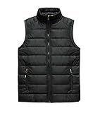 Vibes Men's Quilted Padded Gilet jacket | Versatile Military Jacket Body Warmer with Durable Polyester, Stylish Fit, and Multiple Pockets (S, Black)