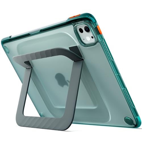 TORRAS Ostand K3 Neo for iPad Pro 11 Inch Case M5 (2025) / M4 (2024), Viewing Angles Adjustable,Ultra Stable Stand, Shockproof Protective Slim Kickstand Case with Pencil Holder, Glacier Sprint