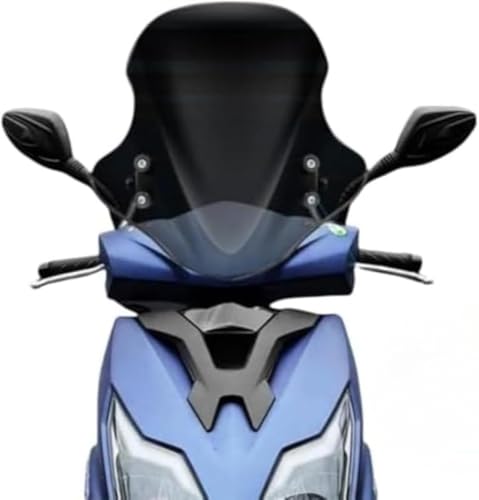 CokBlu スクーター原付用ロング風防 バイクオートバイ幅広ウインドシールド 風除け雨除け虫除け 汎用簡単取付 改造用かっこいいウインドスクリーン 安定感あり