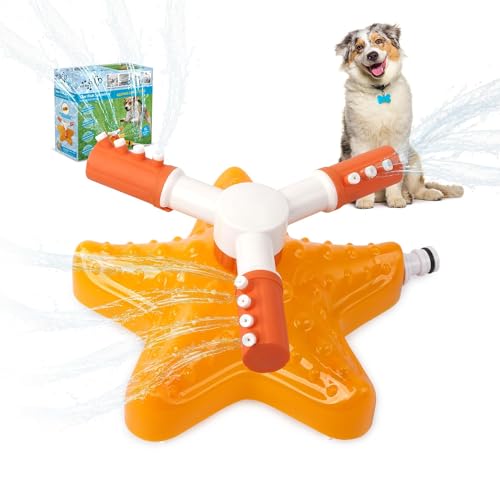All For Paws Chill-Out Hund Outdoor WasserSprinkler Spielzeug 360-Grad-Rotation Hinterhof Garten Spritzspielzeug Für Hunde Welpen Outdoor WasserSpielzeug Für Den Sommer