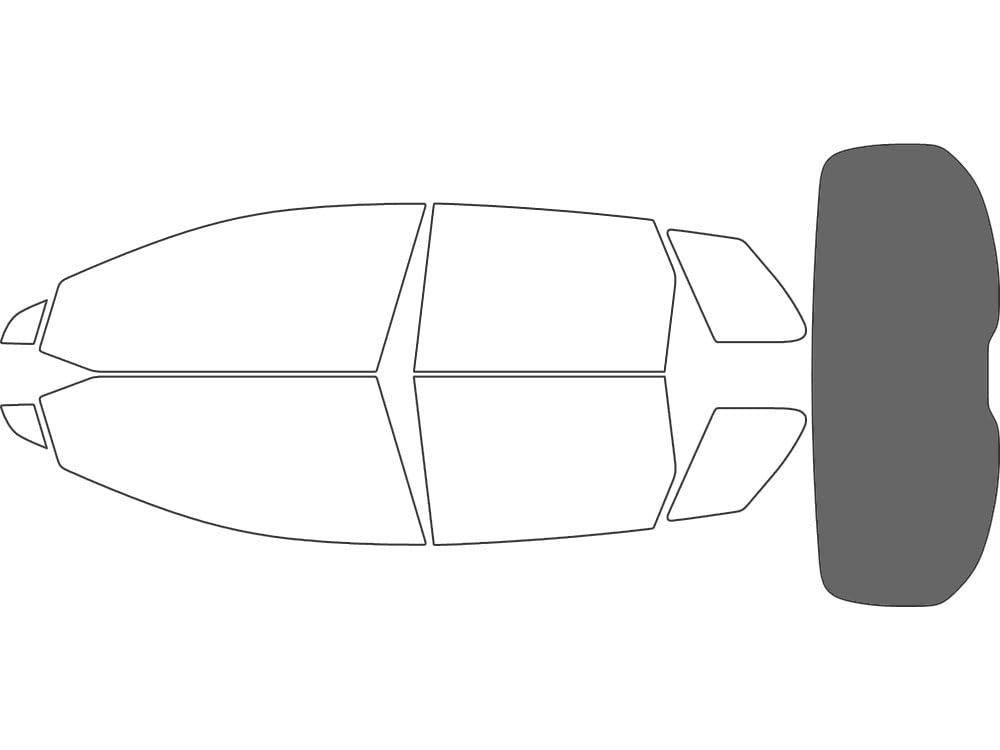 Rvinyl Window Tint Kit Compatible with Audi Q4 e-Tron 2023-2024 - Rear Windshield Precut Kit - 35%