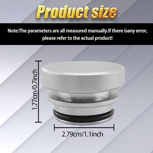 Image of Car Cigarette Lighter Plug Cover, Car Plug Cap, Aluminum Auto Cigarette Lighter Plug Part, Waterproof Dustproof Plug Auto Accessory for Vehicles with Standard 12 Volt Power Source (Silver)
