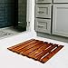 Villa Acacia Wooden Bath Mats -23 x 23 Inch Acacia Wood Indoor or Outdoor Shower Mats - Slated Platform Wood Shower Mat for Floor﻿