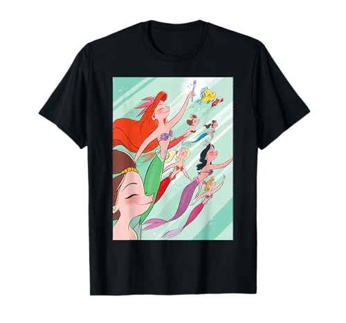 T-shirt Ariel et ses soeurs Disney Princess en coton pour fille et femme
