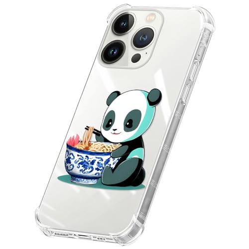Coque iPhone 14 Plus motif panda mange des nouilles pour style fille
