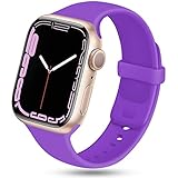 Telakeni Compatible with Apple Watch Band 41mm 45mm 40mm 44mm 38mm 42mm for Women Men, Soft Silicone...