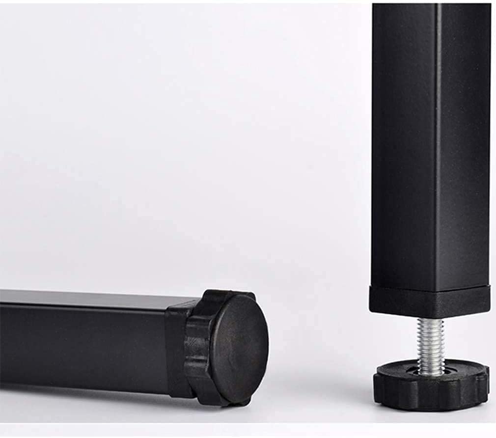 Gambe regolabili per mobili in metallo, confezione da 4, colore nero, 18 cm, resistenti, ideali per tavoli da cucina e casa, ufficio, forte capacità di carico