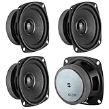DWEII 4PCS 3”4Ohm 20W Full Range Audio Speaker Stereo Woofer Loudspeaker for Arduino DIY Waterproof HiFi Woofer Speaker Car Audio Subwoofer Stereo Systems
