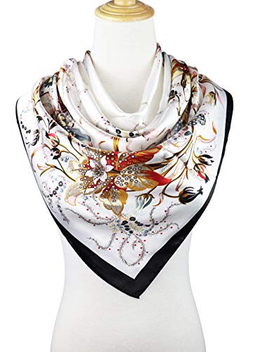 Image of Women's 35 inch Satin Square Silk Like Hair Scarves and Wraps Headscarf for Sleeping | Silk Feel Neckerchief, Hair Scarf, Fashion Bandana, Headscarf, Headband, Hair Wrap Sleeping, Daily Fashion Styling