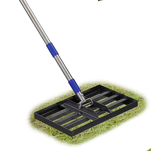 BsBsBest Lawn Leveling Rake, 6FT Lawn Leveler with Adjustable Handle, Stainless Steel Rakes for...