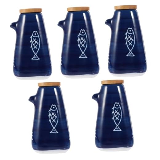 BESTonZON 5 Uds Botella De Salsa De Cocina Dispensador De Salsa Contenedor Dispensador De Vinagre De Cerámica Botella De Salsa De Soja De Cerámica Botella De Salsa con Tapa Gadget De