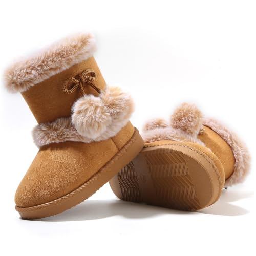 Image of Femizee Girls Boys Warm Winter Boots Kids Outdoor Snow Boots(Toddler /Little Kid)