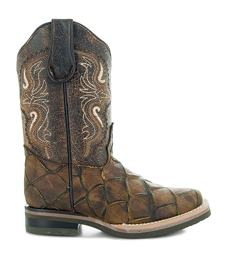 Soto Boots Kids Pirarucu Print Cowboy Boots K40084