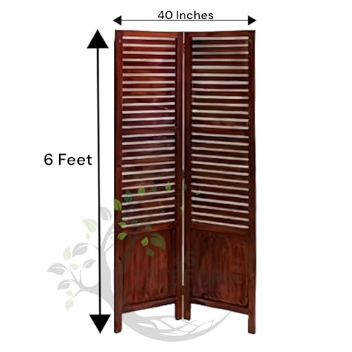 Image of Wooden Room Partition /Screen /Room Divider /Room Separator for Livng Room Bedroom Home Office Restarurant Hallway 1 Panel 30Inches Wide (2 Panel - 20 Inches Wide Each 6 Feet Height)