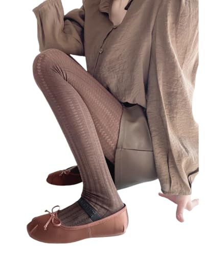 Image of Mrotrida Women's Heart Pattern Tights Elastic Jacquard Love Heart Pantyhose Stockings