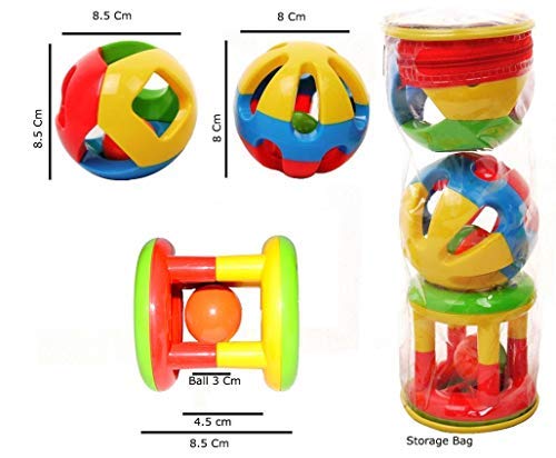 Image of Vibgyor Vibes Plastic; ABS Toys, Multicolour, Set of 3