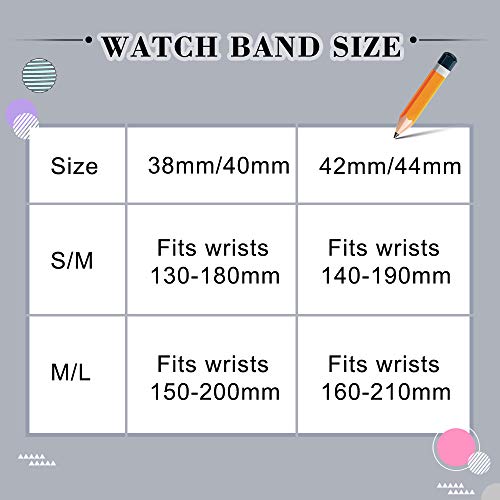 [5 Pack] Silicone Bands Compatible for Apple Watch Bands 38mm 40mm, Sport Band Compatible for iWatch Series 6 5 4 3 SE, Black/Navy Blue/Wine red/Pink/Gray, 38mm/40mm-M/L - Thumbnail 6