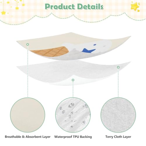 Drap-housse imperméable berceau housse matelas bébé popsicle crème