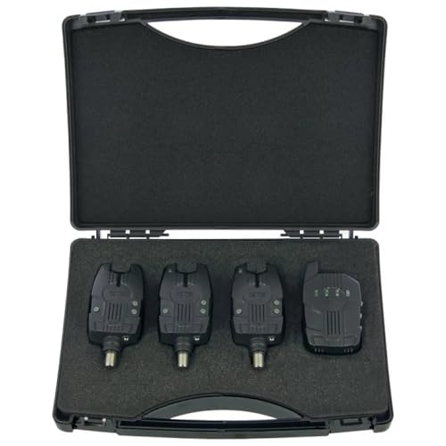 NGT GTS Pro Lot de 3 détecteurs de touche sans fil avec récepteur – Sensibilité, volume et tonalité réglables – Indicateurs LED, fonction mémoire,...