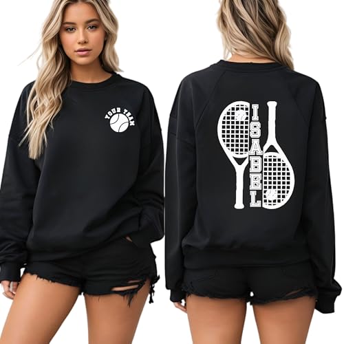 Custom Tennis Shirt, Tennis Sweatshirt, Gift for Tennis Lover, Tennis Sweater, Gift for Tennis Player