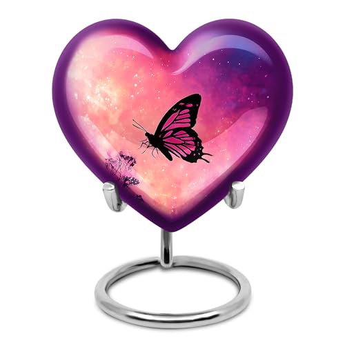 Image of Butterfly Urn Decorative Mini Funeral Urn for Ashes Adult Male Dad 3 Inch | Small Cremation Urns Decorative Urns Unique Urns