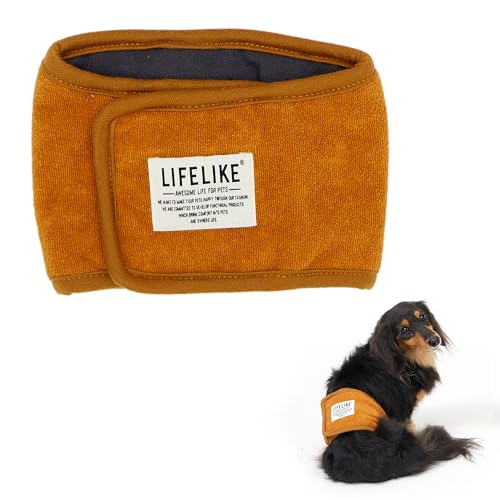 【LIFELIKE】パイルマナーベルト マナーベルト マナーウェア トイレ用品 ペット用品 介護用品 ドッグウェア 小型犬 中型犬 ペットグッズ ペット ウェア シンプル パイル生地 LIFELIKE (キャメル, S, 1, 個)