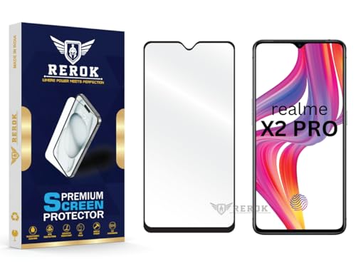 Image of Gorilla Tempered Glass Screen Protector Compatible with Realme X2 Pro [Pack of 1] | Edge-to-Edge, Bubble-Free, Case Friendly, Easy Installation Kit