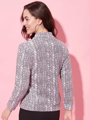 Image of Modeve Women Printed Full Sleeve Jacket for Winter