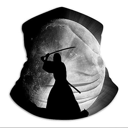Samurai japonés calentador de cuello a prueba de viento bufanda de cara de polvo cómodo y suave microfibra cálida de moda