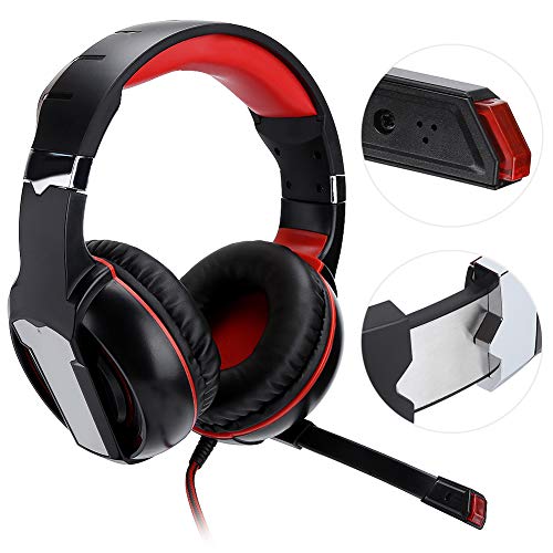 Bindpo Gaming Headset, HG‑2 On‑Ear Headphones Wired Stereo Subwoofer Comfortable Wearing with LED Microphone for PS4 for PC/Mobile - Thumbnail 4