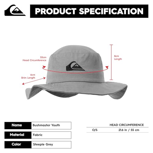 Image of Quiksilver Boys' Quiksilver Kid's Bushmaster Sun Protection Floppy Visor Bucket Hat
